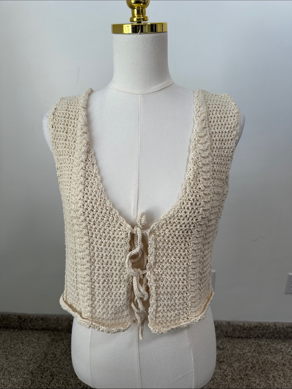 🟣 Cotton On Crochet Vest